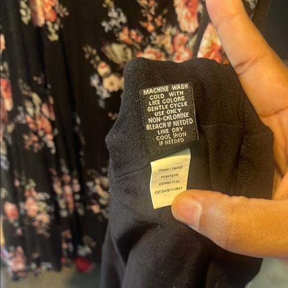Torrid size 4 Floral Black Dress - Picture 3 of 8